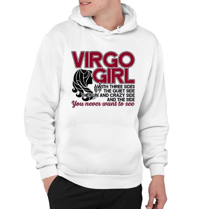 Virgo Girl Has Three Sides Hoodie Virgo Girl Has Three Sides Hoodie