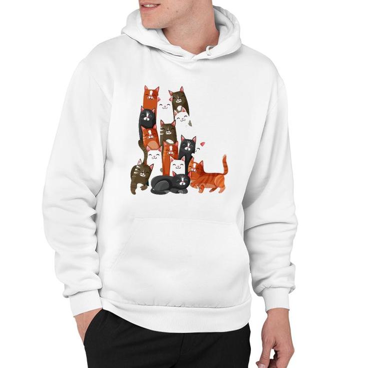 Women Or Girls Cat, Men Or Boy Colorful Cats Hoodie