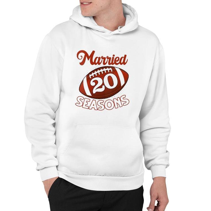 Womens 20 Years Of Marriage Happily Married For 20 Seasons Gift  Hoodie