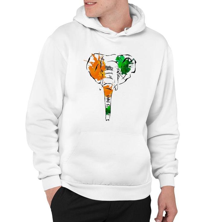 Womens Ivory Coast National Day Cote D'ivoire Elephant Hoodie