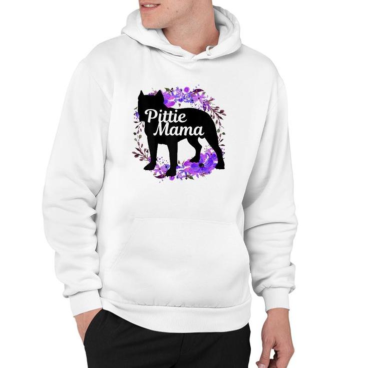 Womens Pitbull Mom Pittie Mama Dog Lover Funny Mother's Day Gift Hoodie