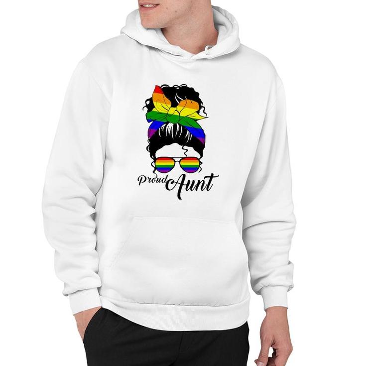 Womens Proud Aunt Mother's Day Gay Pride Lgbt-Q Hoodie
