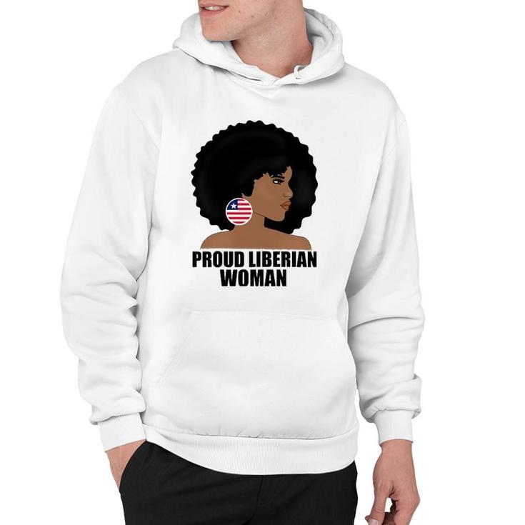 Womens Proud Liberian Woman Mothers, Liberia Flag Gift Hoodie