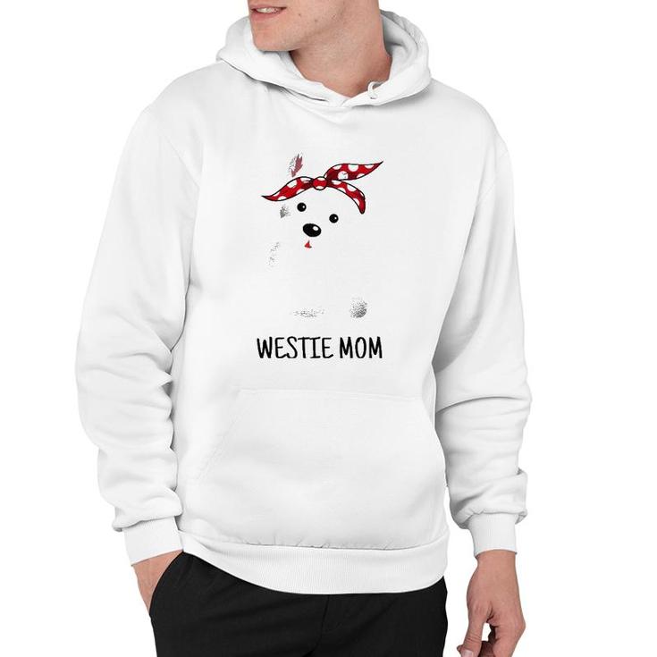 Womens Westie Mom West Highland White Terrier Dog Lovers Gift V-Neck Hoodie