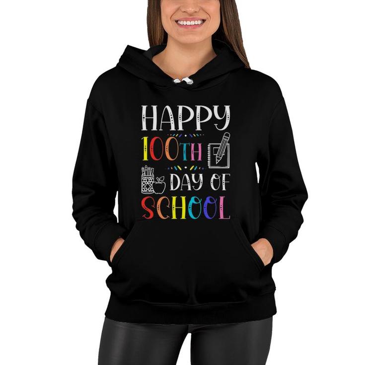 100Th Day Of School Teachers Kids Child Happy 100 Days Women Hoodie