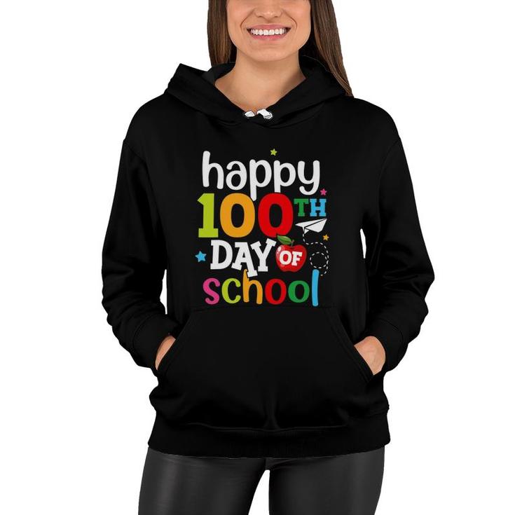 100Th Day Of School Teachers Kids Girls Boys Happy 100 Days Women Hoodie
