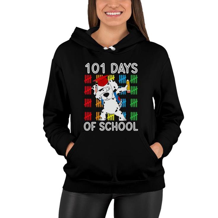 101 Days Of School Dalmatian Dog 100 Days Smarter Boys Girls  Women Hoodie
