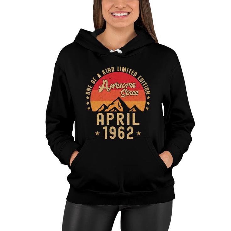 April 1962  Awesome Since Vintage Birthday  Women Hoodie