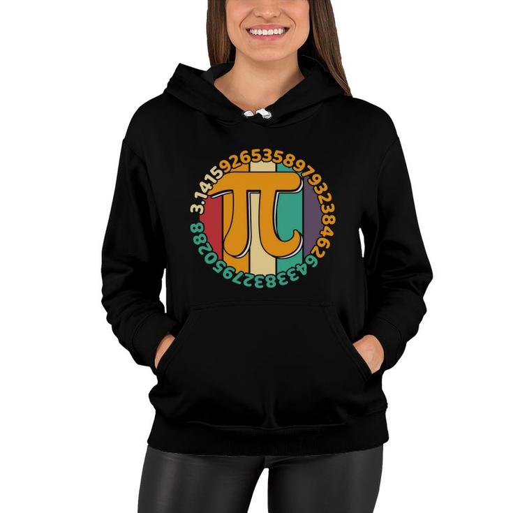 Circle Number Pi Colorful Letters Happy Pi Day Women Hoodie