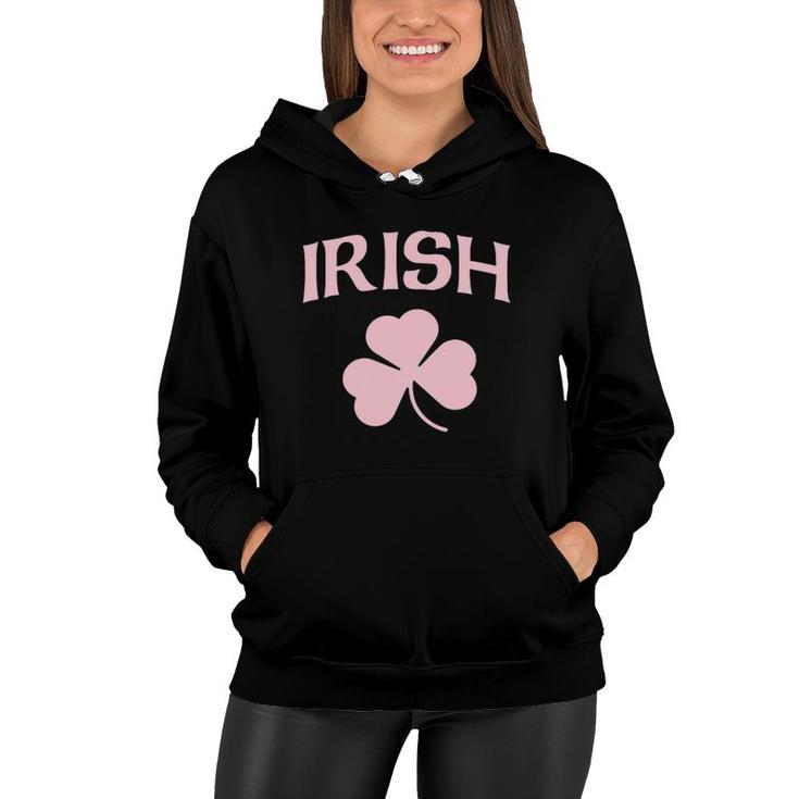 Cute Girly Irish Pink Shamrock St Patrick's Day Women Girls Women Hoodie