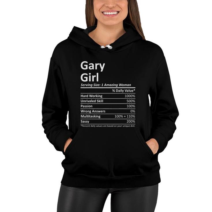 Gary Girl In Indiana Funny City Home Roots Usa Gift Women Hoodie
