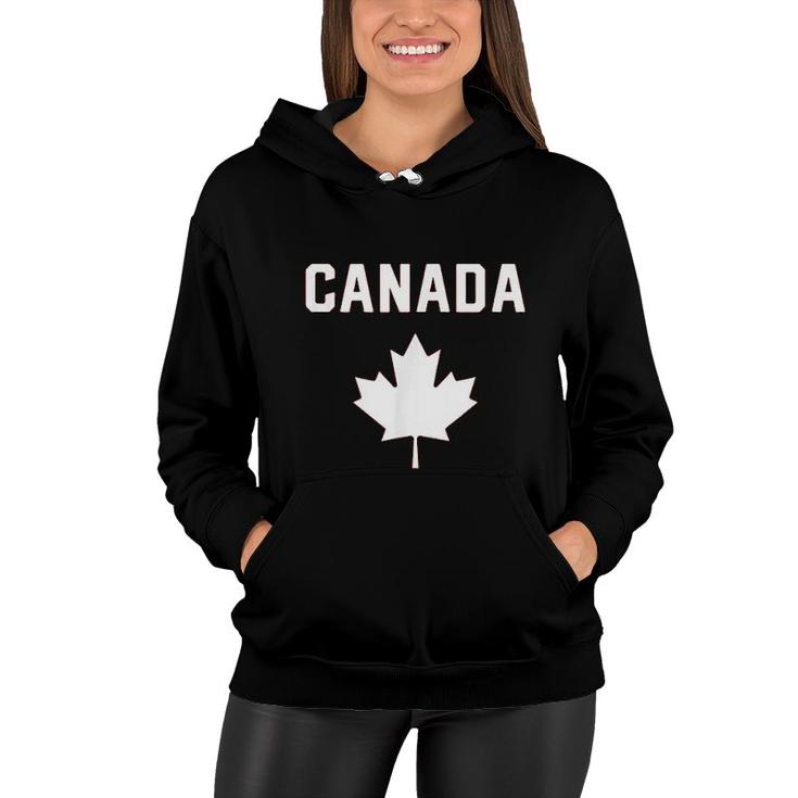 I Love Canada Minimalist Canadian Flag V2 Women Hoodie