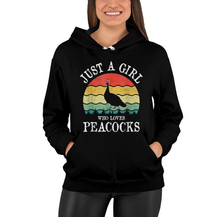 Just A Girl Who Loves Peacocks Women Hoodie