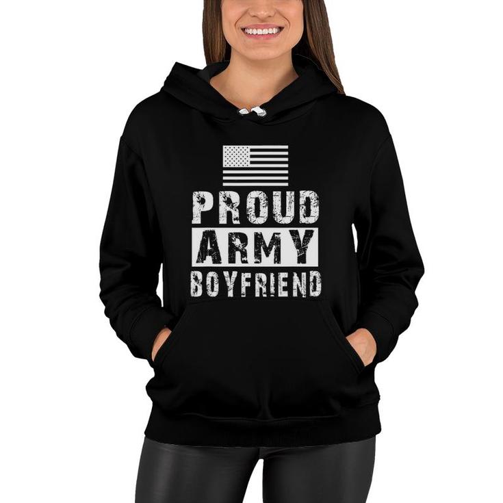 Mens Proud Army Boyfriend Family Military Appreciation Graphic Women Hoodie