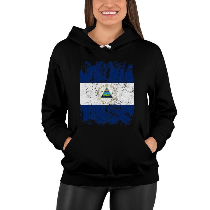 Nicaragua Flag Vintage Men Women Kids Nicaragua Women Hoodie