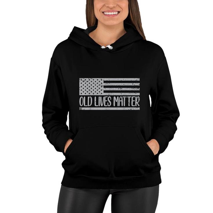 Old People 50th Birthday Old Lives Matter Design  Women Hoodie