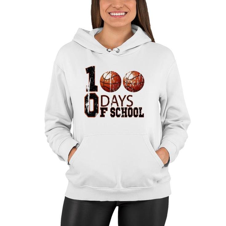 100Th Day Student Boy Girl 100 Days Of School Basketball Women Hoodie