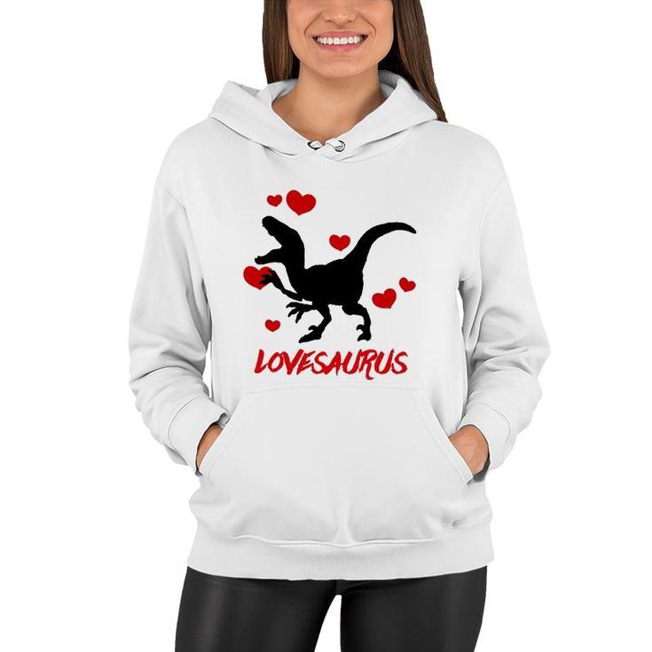 Dinosaur Valentine  Funny Valentines Day Gifts For Kids Women Hoodie
