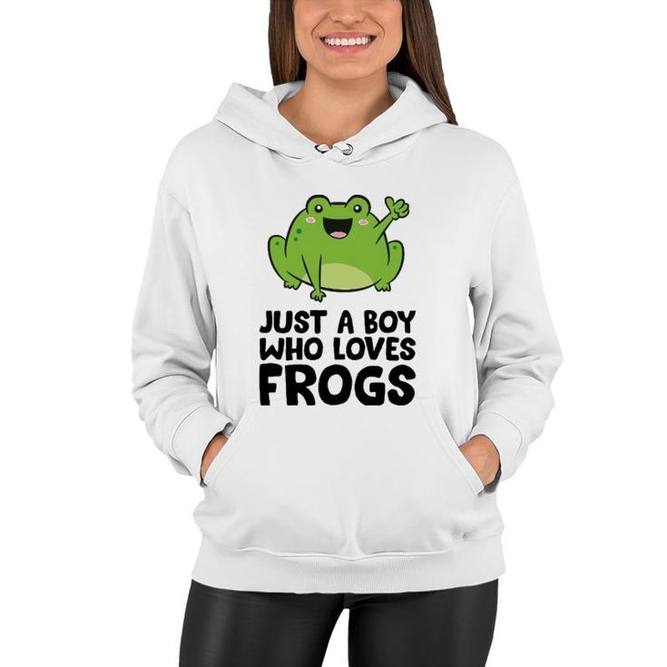 Just A Boy Who Loves Frogs  Women Hoodie