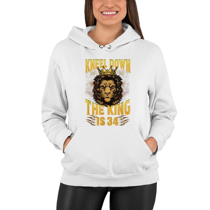 Mens 34Th Birthday King Gifts For 34 Years Old Boy  Women Hoodie
