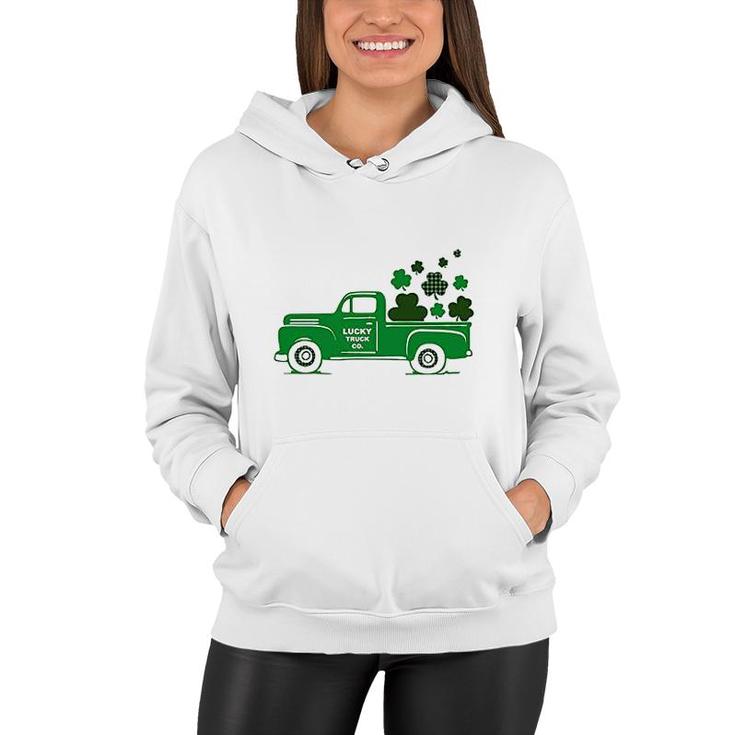 Patrick’S Day Loads Of Luck Shamrock Truck Lucky Gifts Women Hoodie