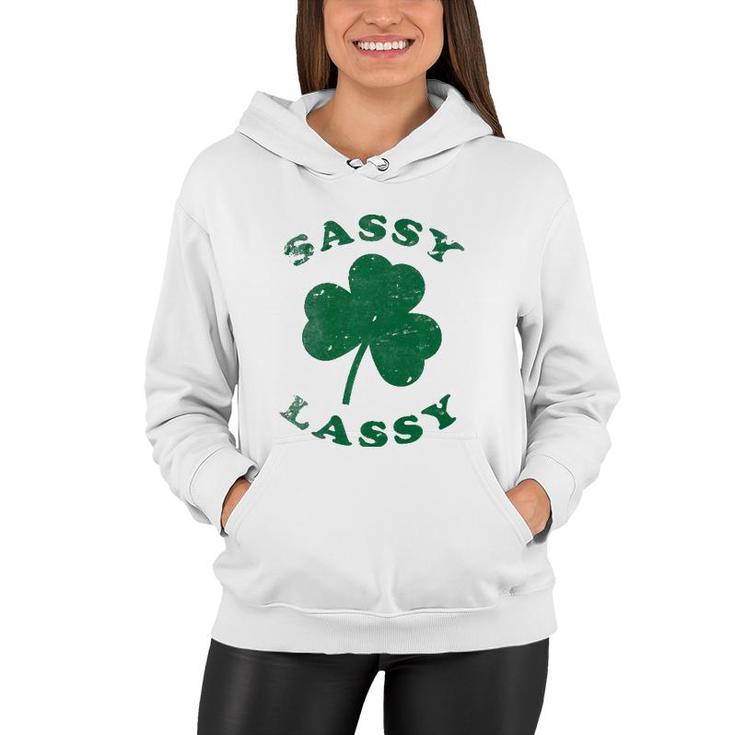 Sassy Lassy Funny Women Girls St Patrick's Premium Women Hoodie