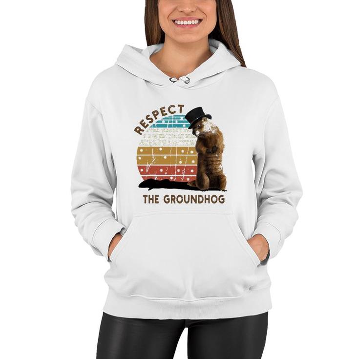 Vintage Respect The Groundhog Day Shadow For Men Women Kids Women Hoodie