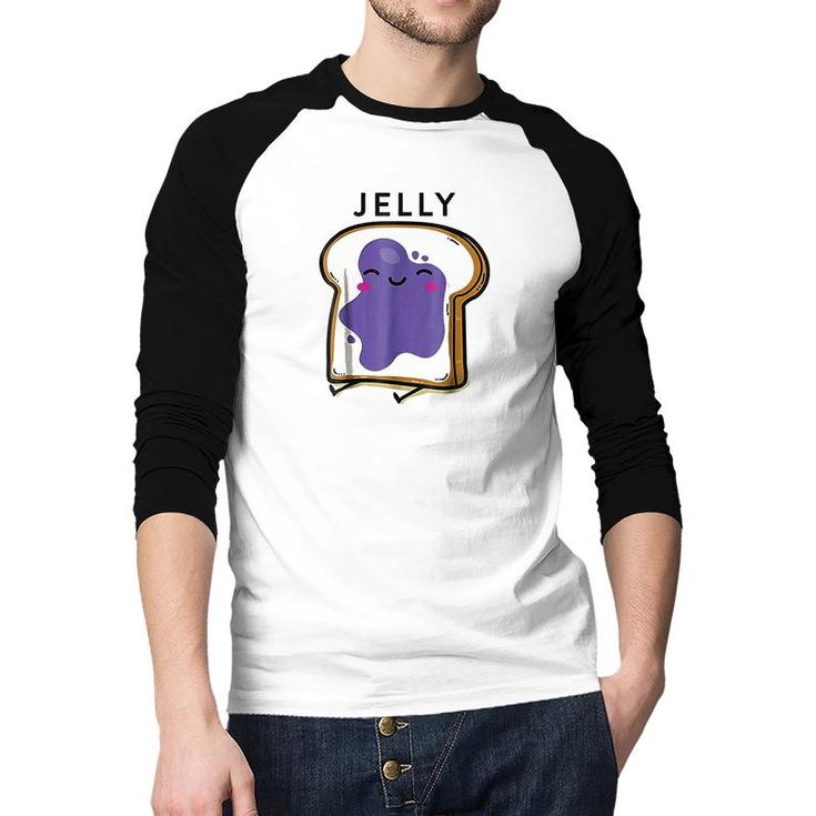 Peanut Butter Jelly Matching Grape Best Friend Raglan Baseball Shirt