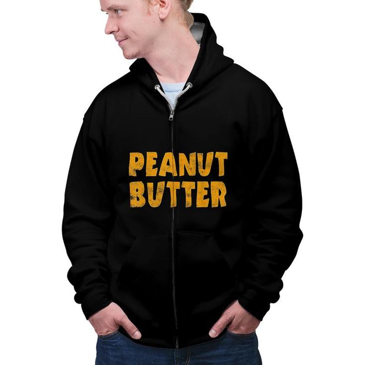 Peanut Butter Funny Matching Couples Halloween Party Costume  Zip Up Hoodie
