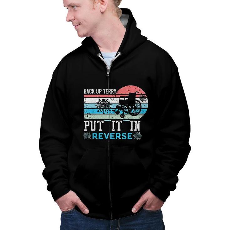 Retro Back Up Terry Back It Up Terry 4th Of July Fireworks  Zip Up Hoodie
