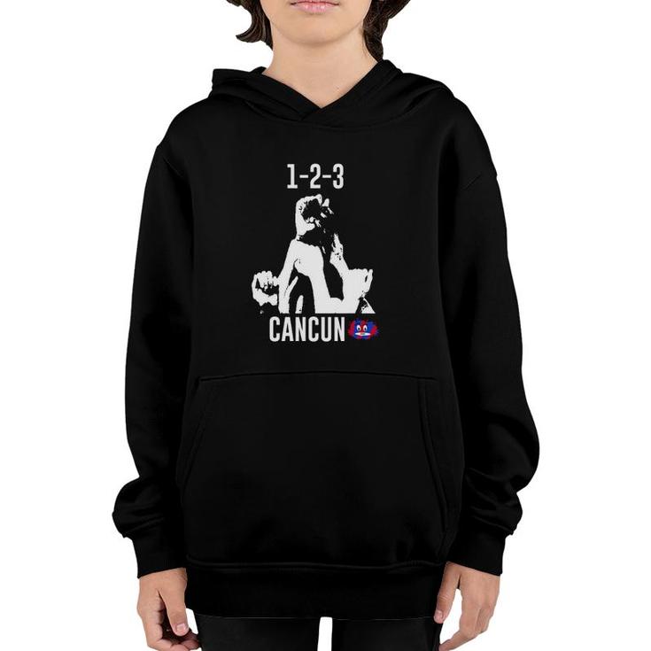 1-2-3 Cancun Vacation Funny Meme For Detroit Youth Hoodie