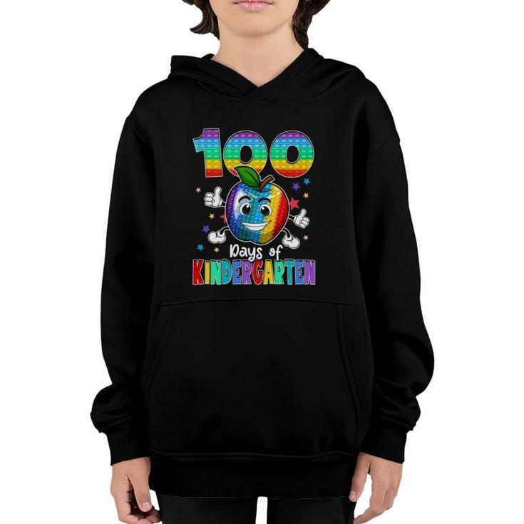 100 Days Of Kindergarten School Happy 100Th Day Pop Youth Hoodie