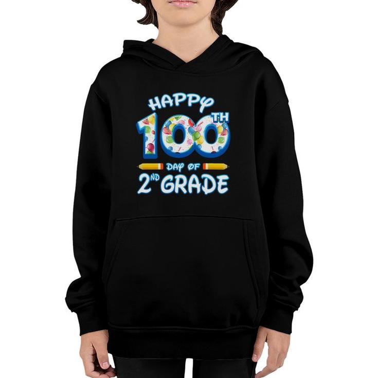 100 Days Of School Gift For 2Nd Second Grade Teachers Students Youth Hoodie
