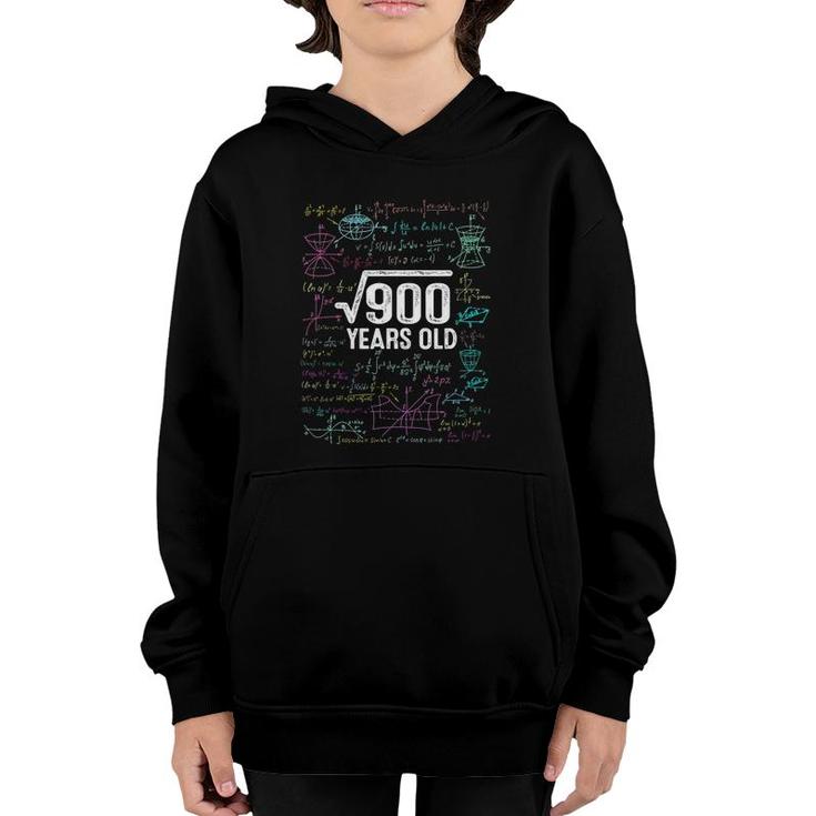 30Th Birthday Gift Idea Square Root Of 900 Years Old Youth Hoodie