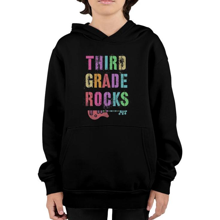 3Rd Grade Rocks Student Teacher Rockstar Team Third Graders Youth Hoodie