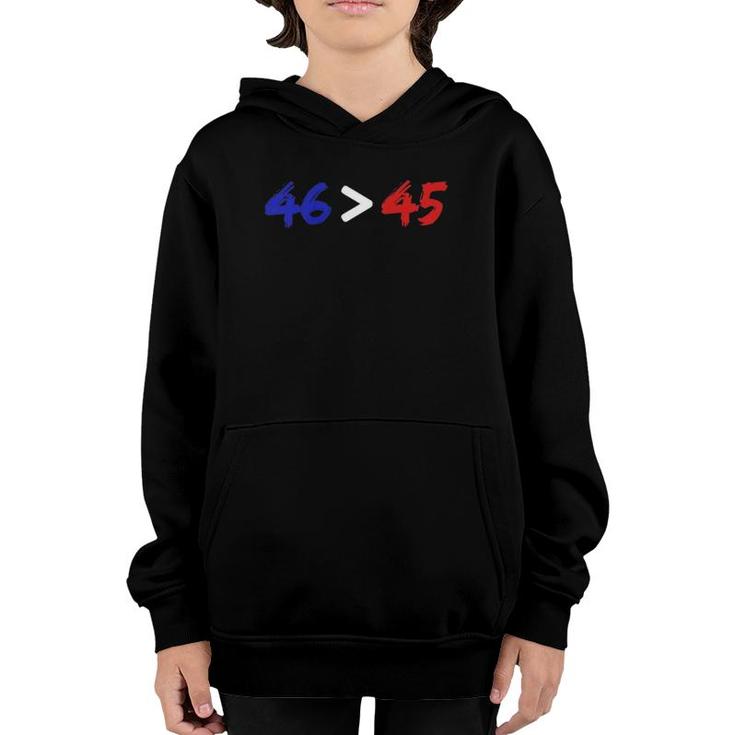 46 45 The 46Th President Will Be Greater Than The 45Th Raglan Baseball Tee Youth Hoodie
