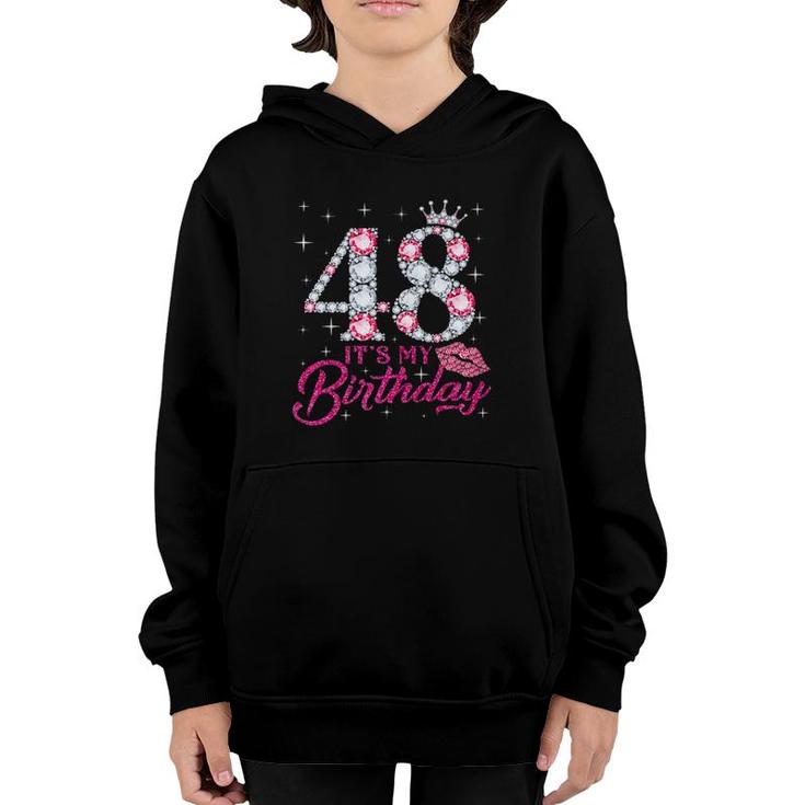 48 It's My Birthday 1974 48Th Birthday Gift Tee For Womens Premium Youth Hoodie