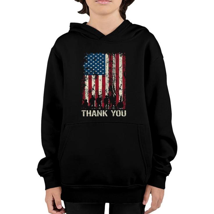 4Th Of July American Flag Independence Day Patriotic Youth Hoodie