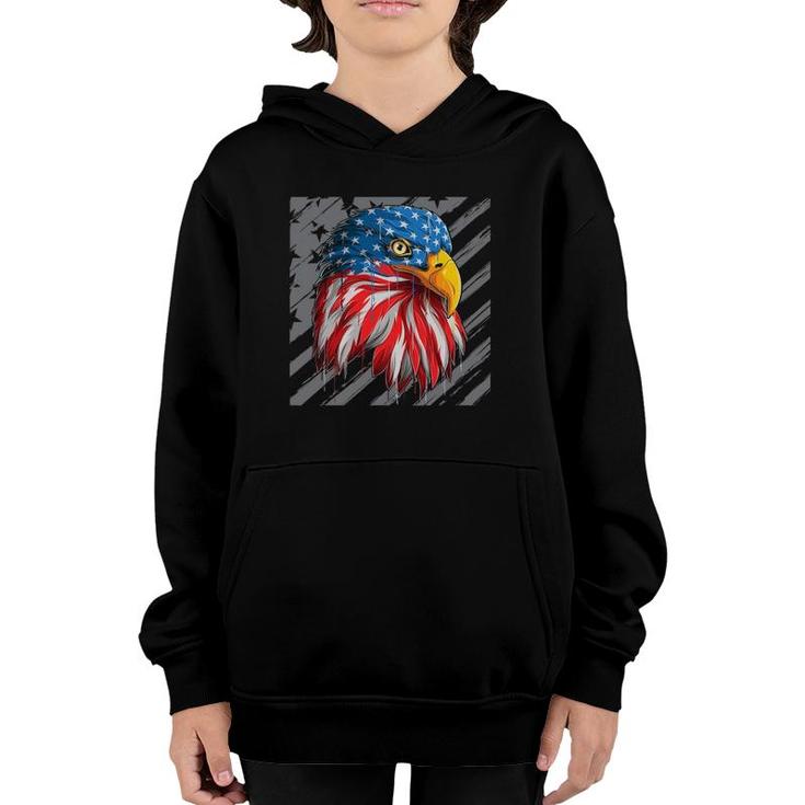 4Th Of July Eagle American Usa Flag Patriotic Men Women Youth Hoodie