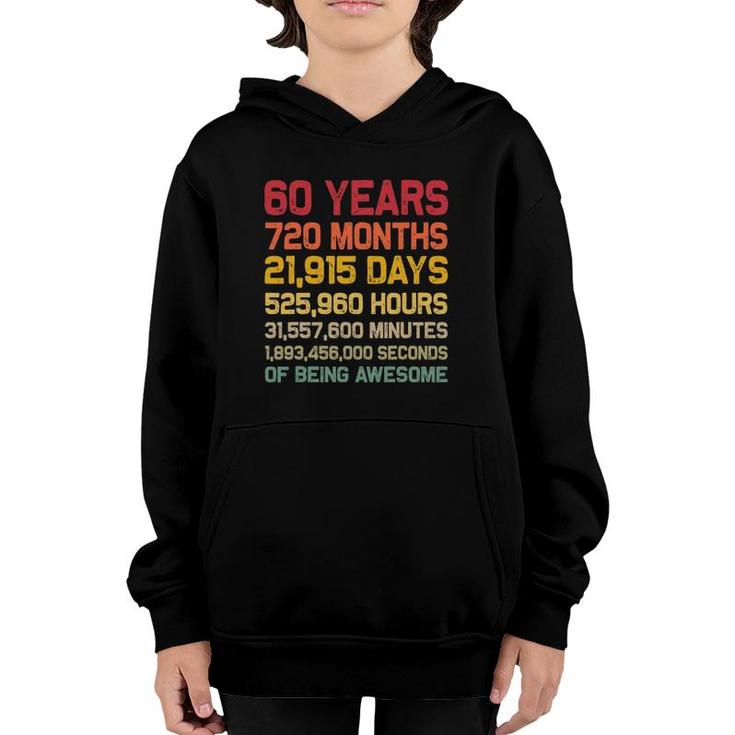 60Th Countdown Birthday For 60 Years Old Men Women Youth Hoodie