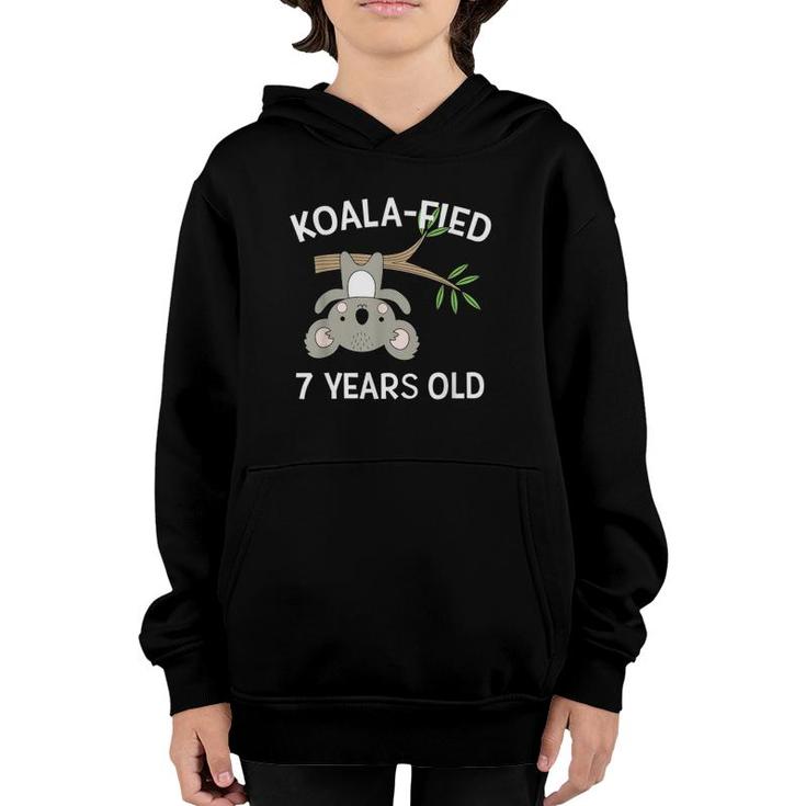 7 Years Old Birthday  Cute Koala Pun 7Th Party Gift Youth Hoodie