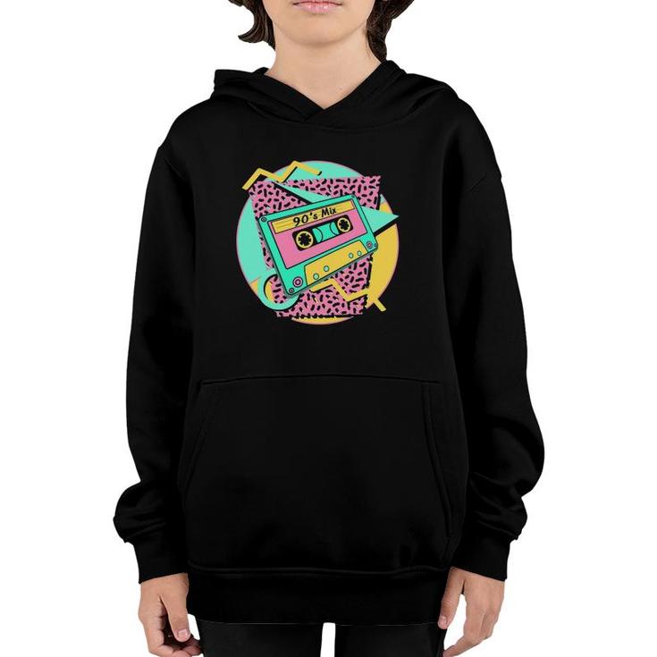90S Retro  Back To The 90S Vintage Cassette Tape Youth Hoodie
