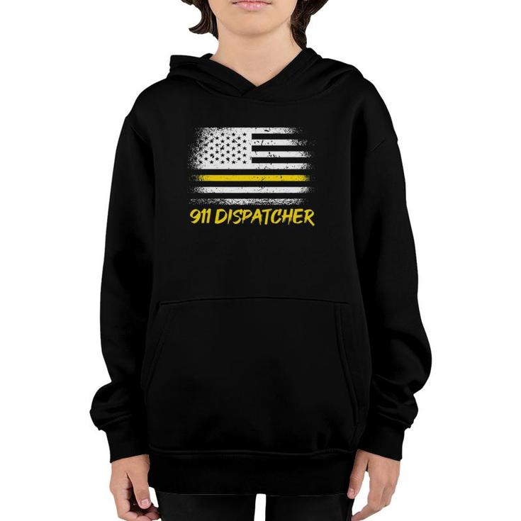 911 Dispatcher Appreciation Thin Yellow Line Youth Hoodie