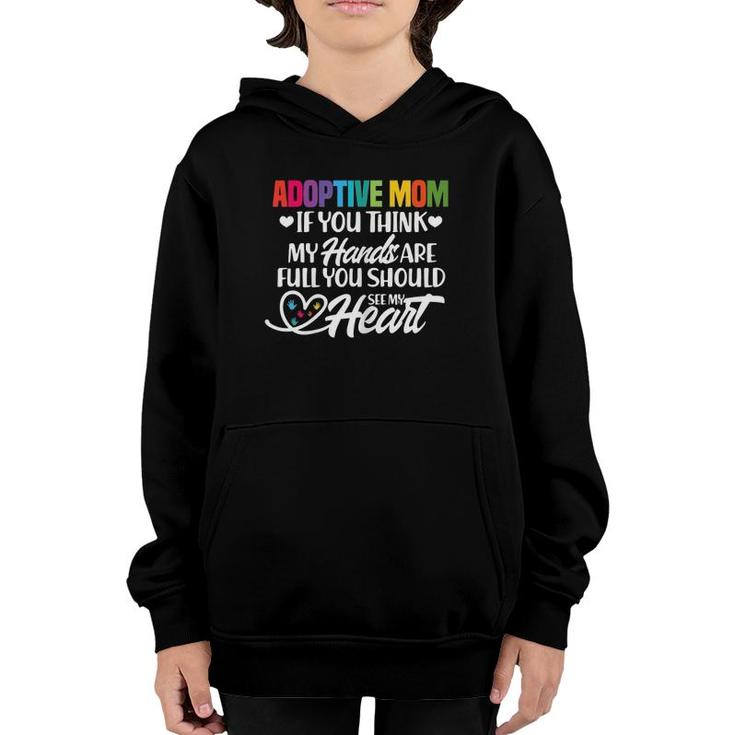 Adoptive Mom Adoption Foster Mom Mother Youth Hoodie