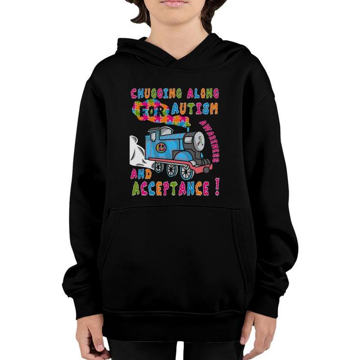 Advocate Acceptance Train Puzzle Cool Autism Awareness Gift Youth Hoodie
