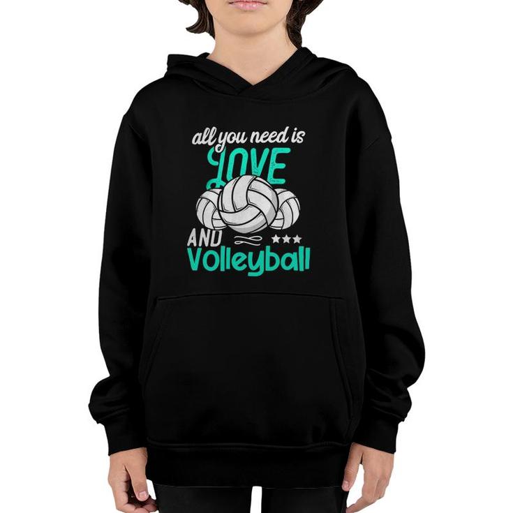 All You Need Is Love Volleyball Youth Hoodie