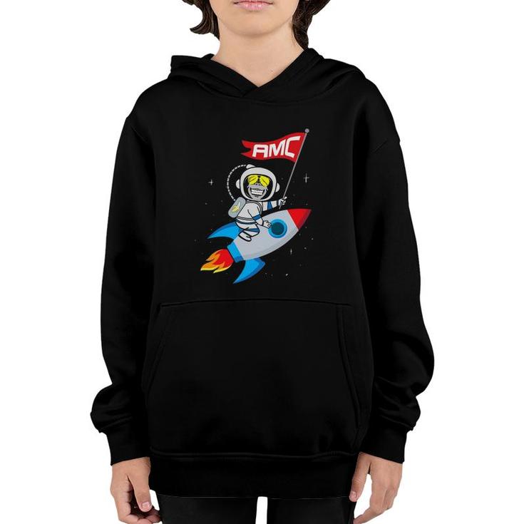Apes To The Moon $Amc Short Squeeze Youth Hoodie