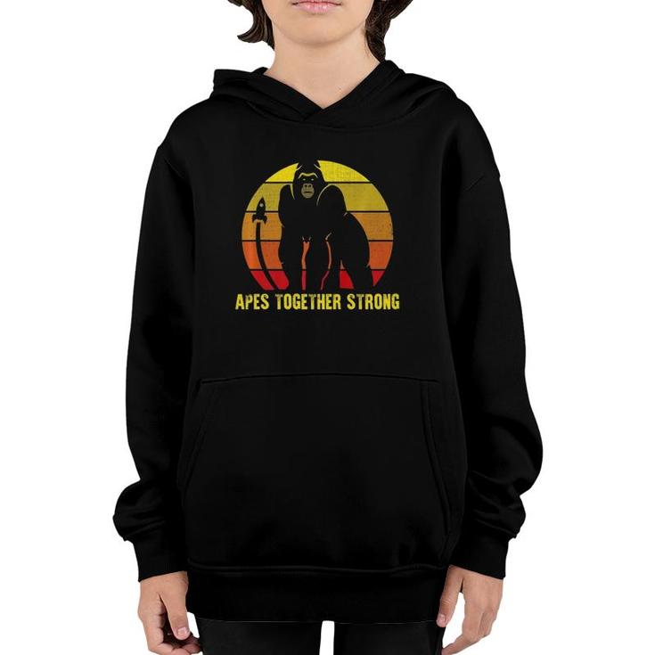 Apes Together Strong Graphic Stock Trading Meme  Youth Hoodie