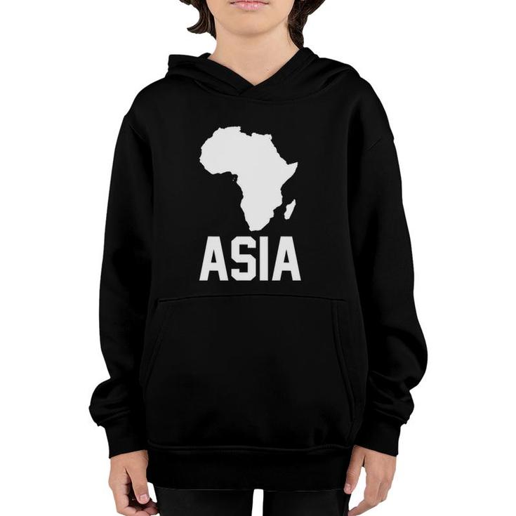 Asia With Africa Map Geography Teacher Gift Youth Hoodie