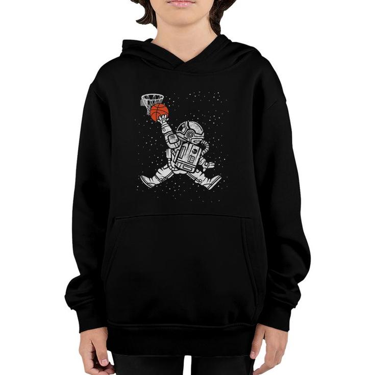 Astronaut Slam Dunk Basketball Space Youth Hoodie